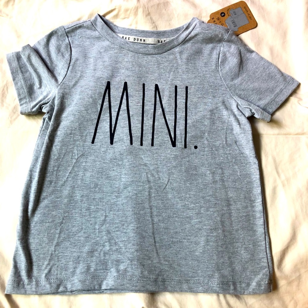 New!  Girls Rae Dunn Mini Grey Shirt Size Small